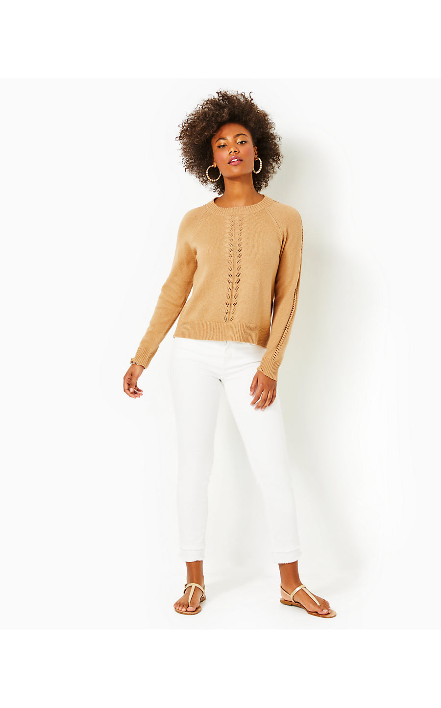ESMA SWEATER, HEATHERED RATTAN