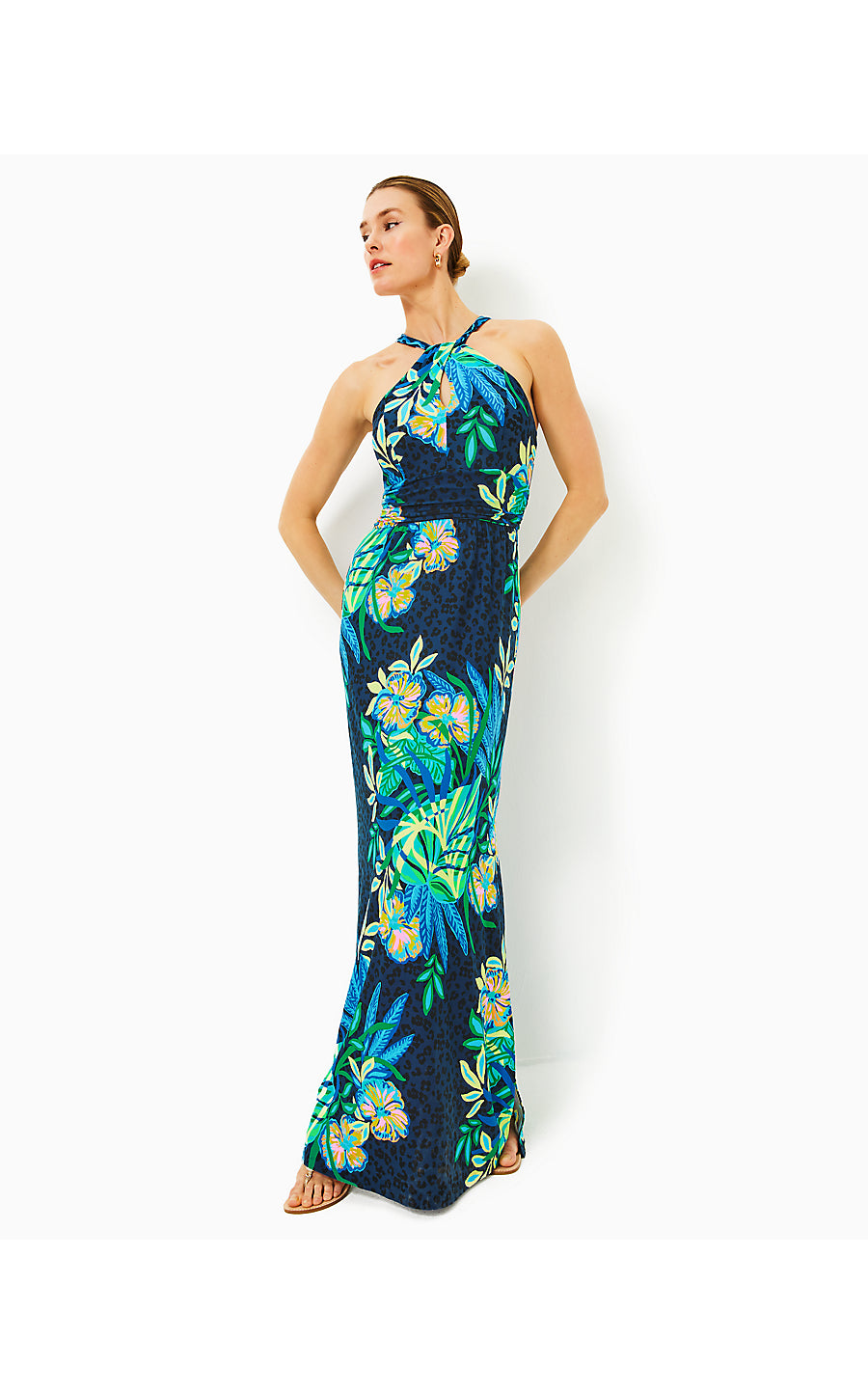 Lilly Pulitzer Women's Orla Maxi Dress (Multi The Hottest Spot Oversized Engineered Knit Dress) Dress - Black - Maxi Dresses Lilly Pulitzer Women's Orla Maxi Dress (Multi The Hottest Spot Oversized Engineered Knit Dress) Dress - Black - Maxi Dresses