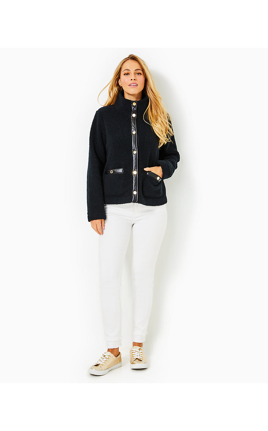 KAMEY SHERPA JACKET, ONYX