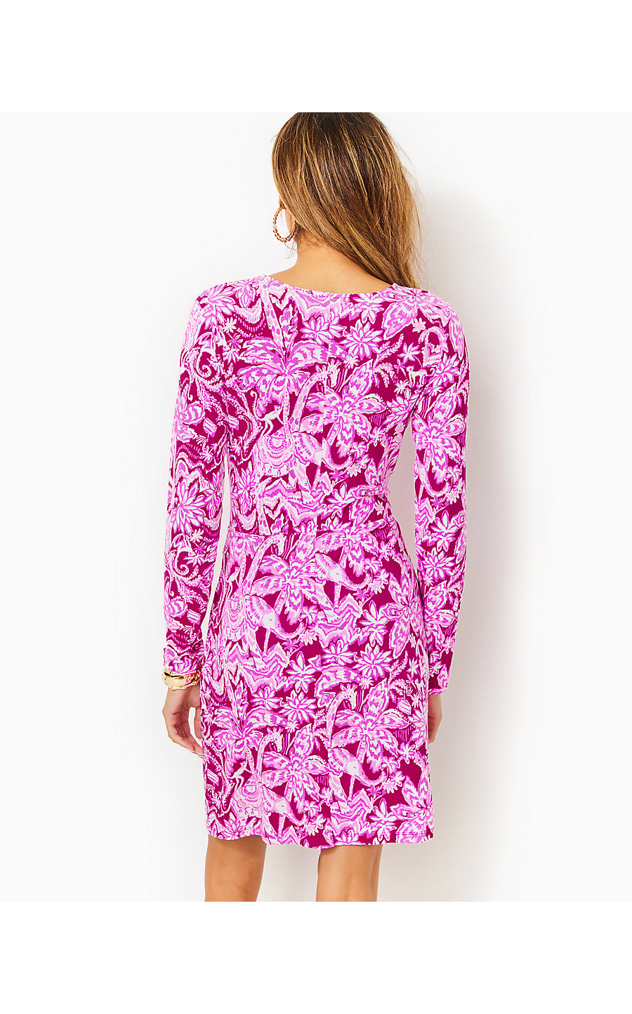 LYNN LONG SLEEVE TWIST DR, MULBERRY WILD RIDE