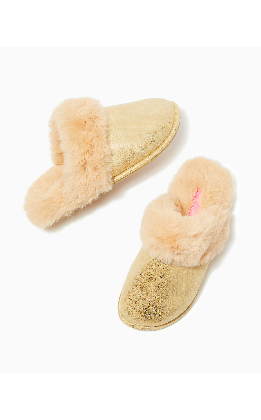 HARTE SLIPPER, GOLD METALLIC