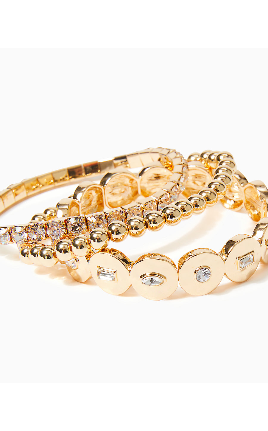 STIR IT UP BRACELET SET, GOLD METALLIC