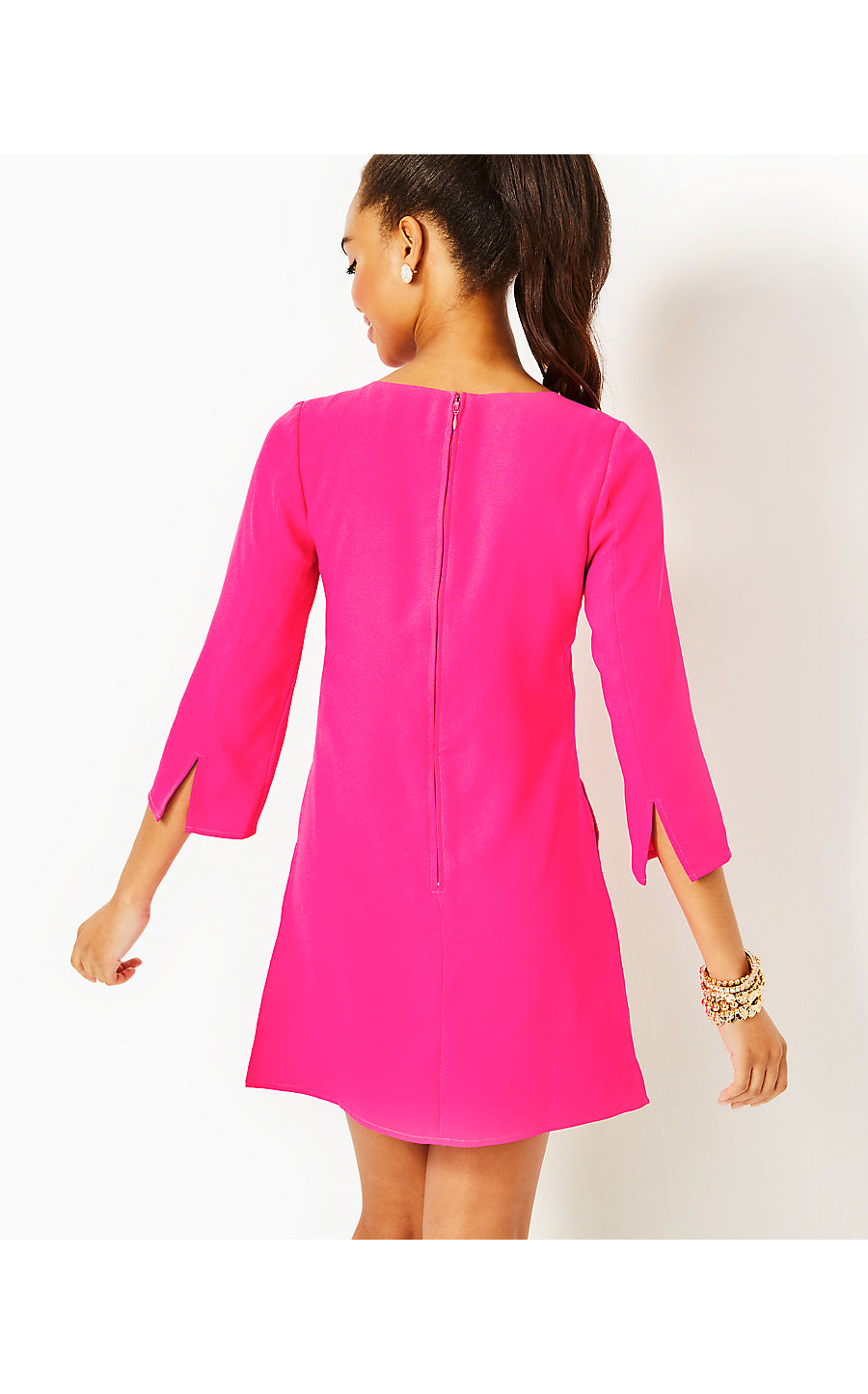 ANNWYN LONG-SLEEVE ROMPER, PINK PALMS