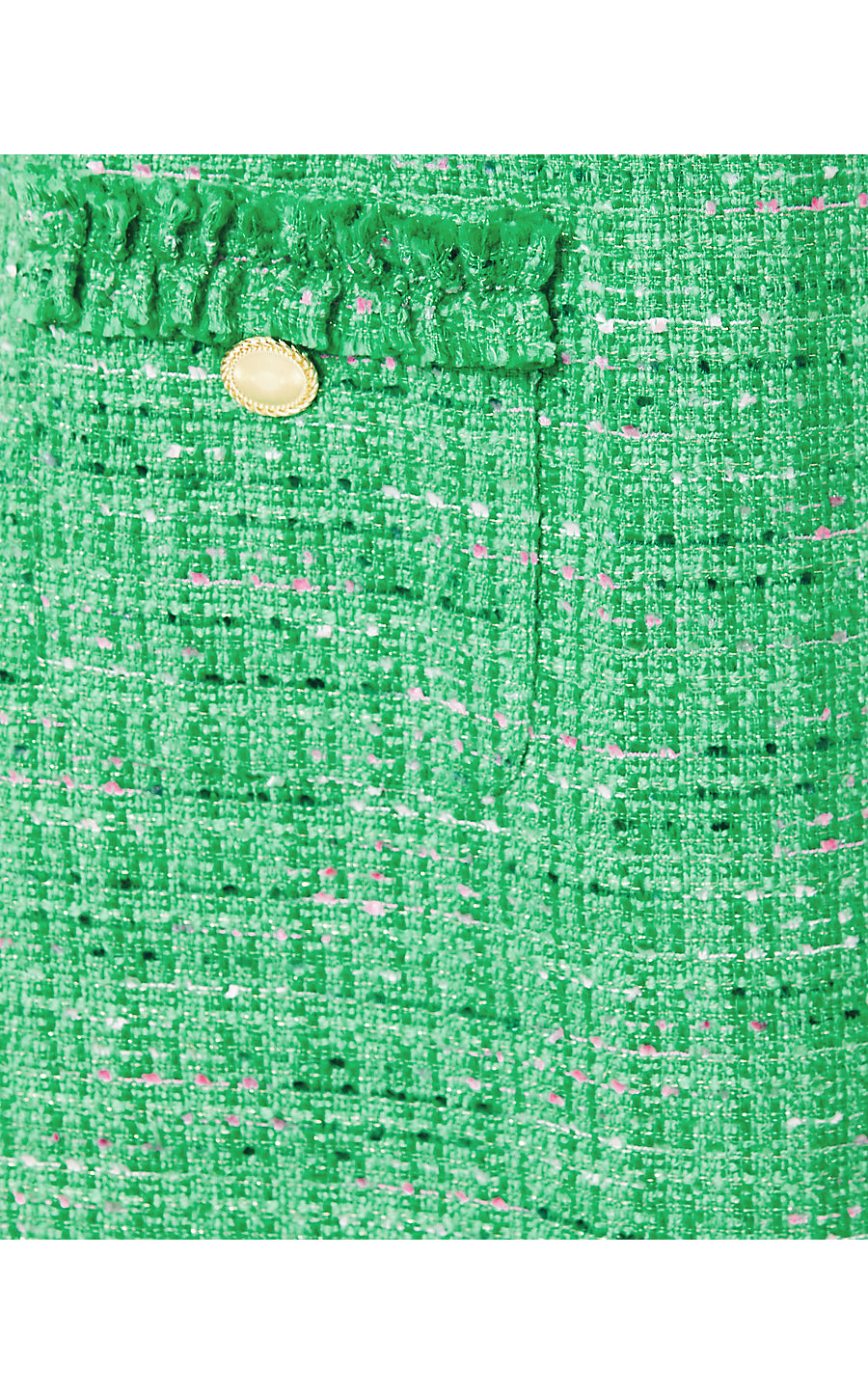 RYNER SHORT SLEEVE BOUCLE, KELLY GREEN PALM BEACH BOUCLE