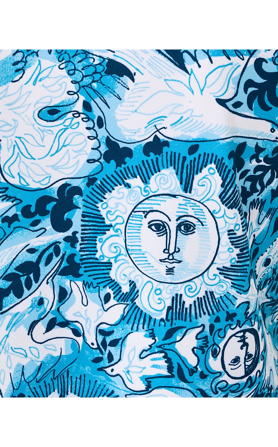 PJ KNIT PANT, BELLEVUE BLUE LILLY GULLS