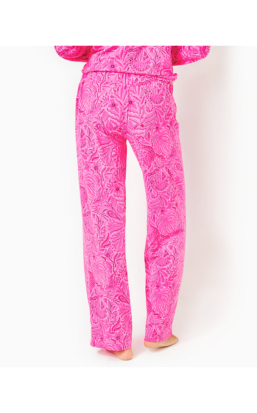 PJ KNIT PANT, CERISE PINK PINKIE PROMISES