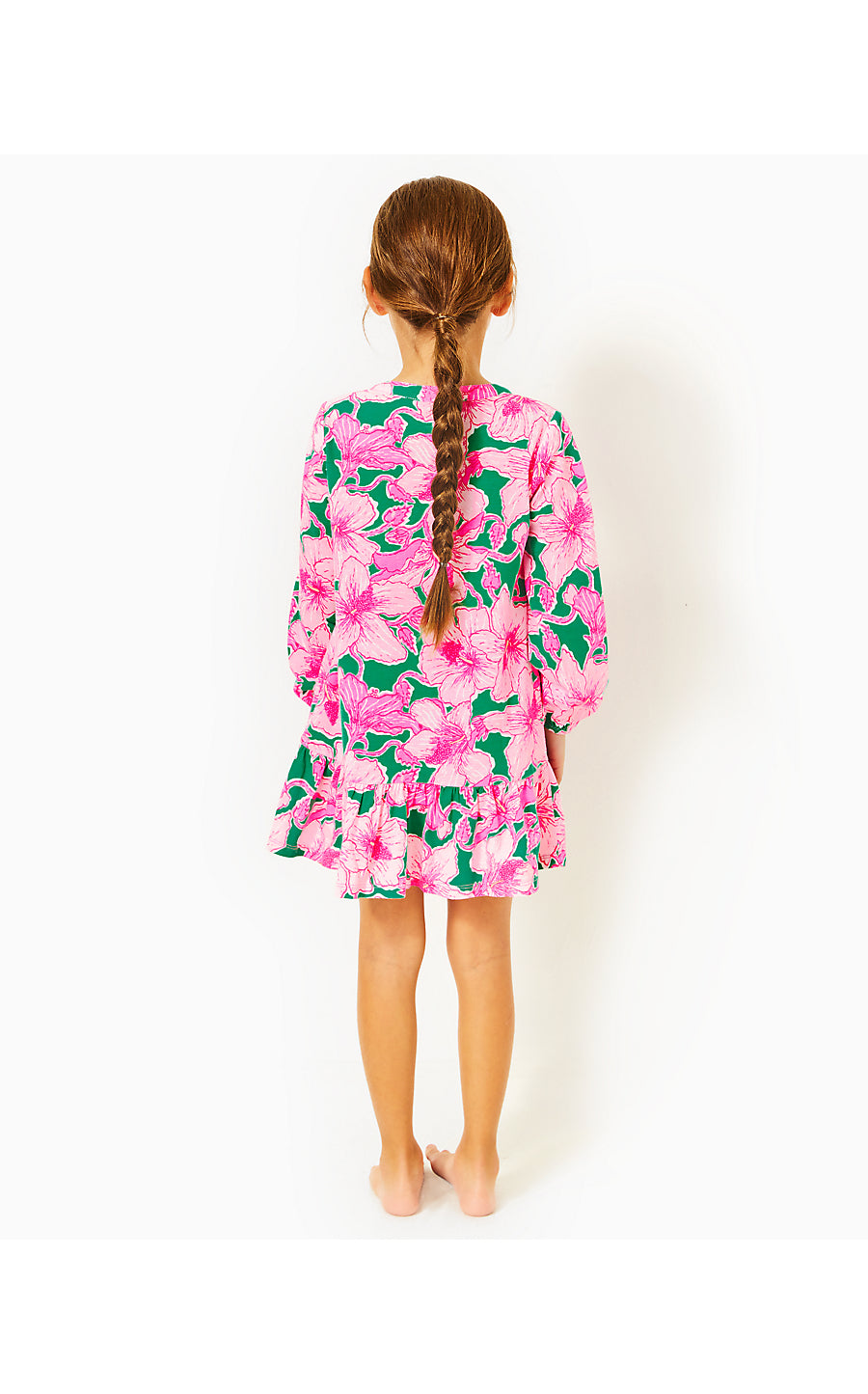 MINI ALYSSA DRESS, KELLY GREEN HIBIS KISS
