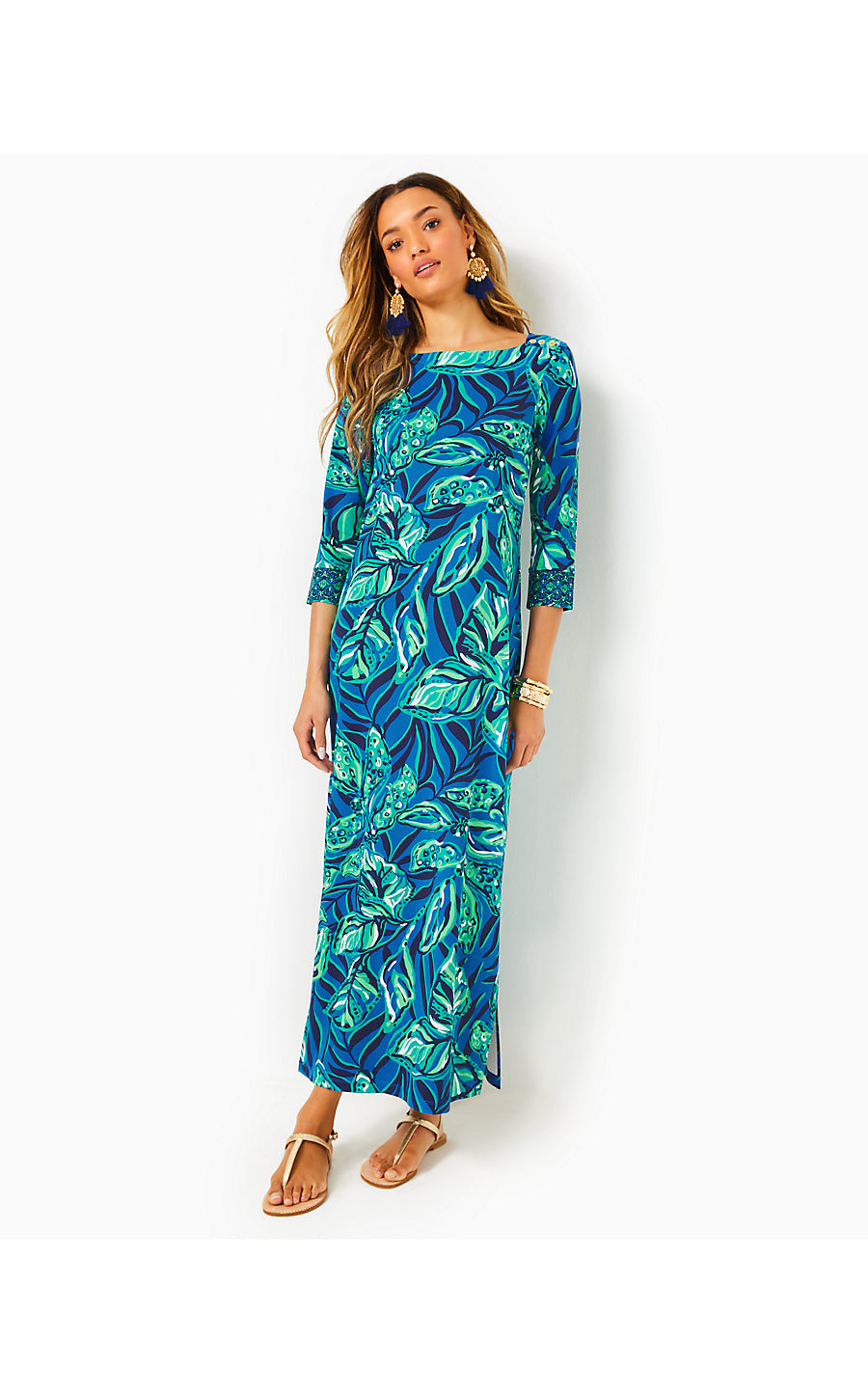 SERALINA UPF 50+ MAXI, INDIGO BREEZE SHADY GATORS ENGINEERED CHILLYLILLY