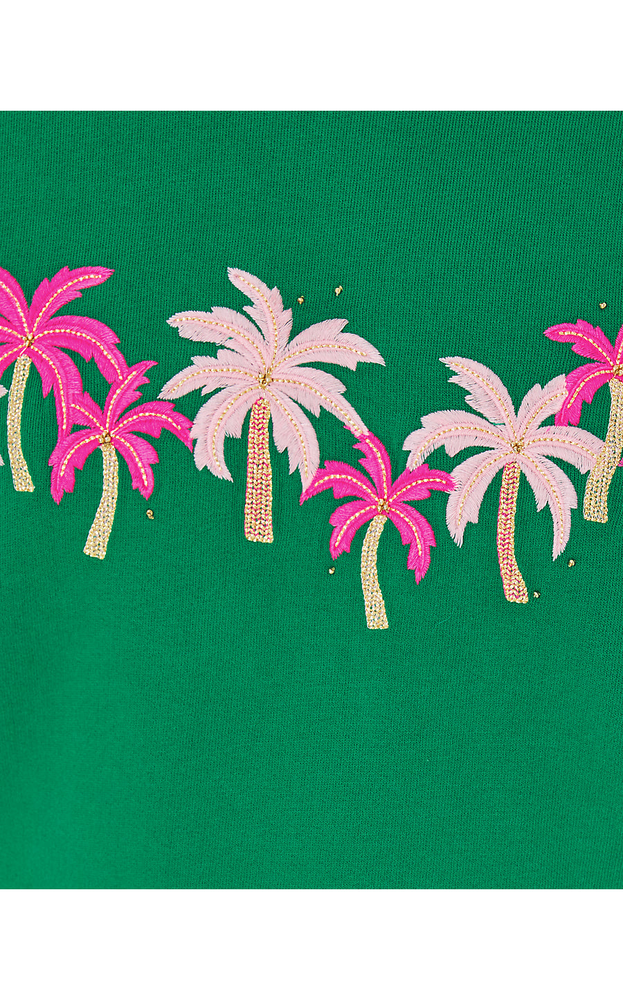 BALLAD LONG SLEEVE SWEATSHIRT, FIDDLE LEAF GREEN PALM TREES