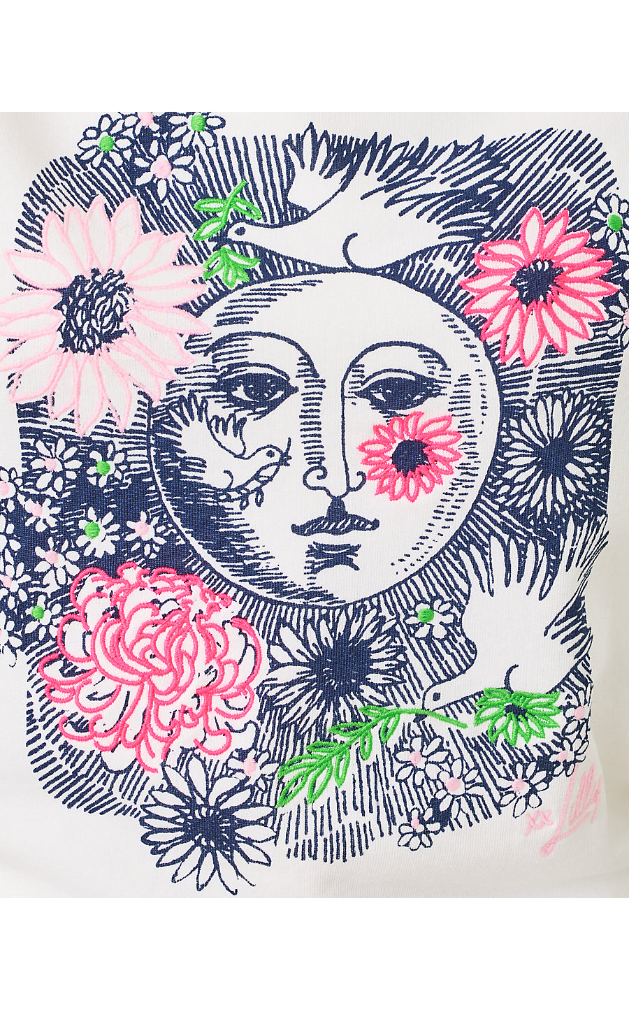 BALLAD LONG SLEEVE SWEATSHIRT, MULTI FOLLOW THE SUN EMBELLISHMENT