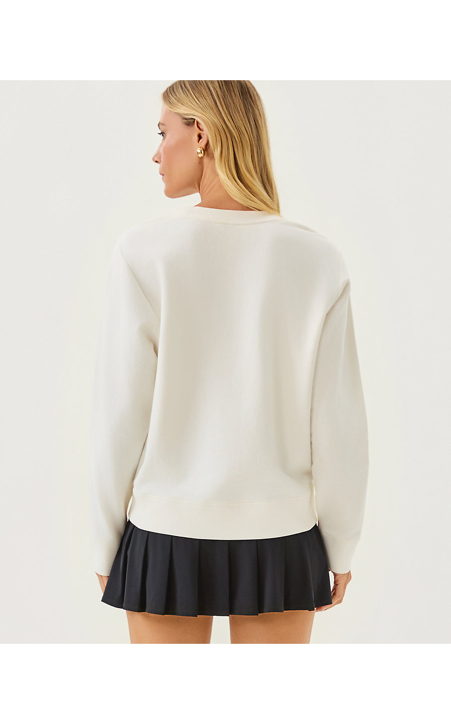 BALLAD LONG SLEEVE SWEATSHIRT, RESORT WHITE KEY WEST MONKEY GRAPHIC