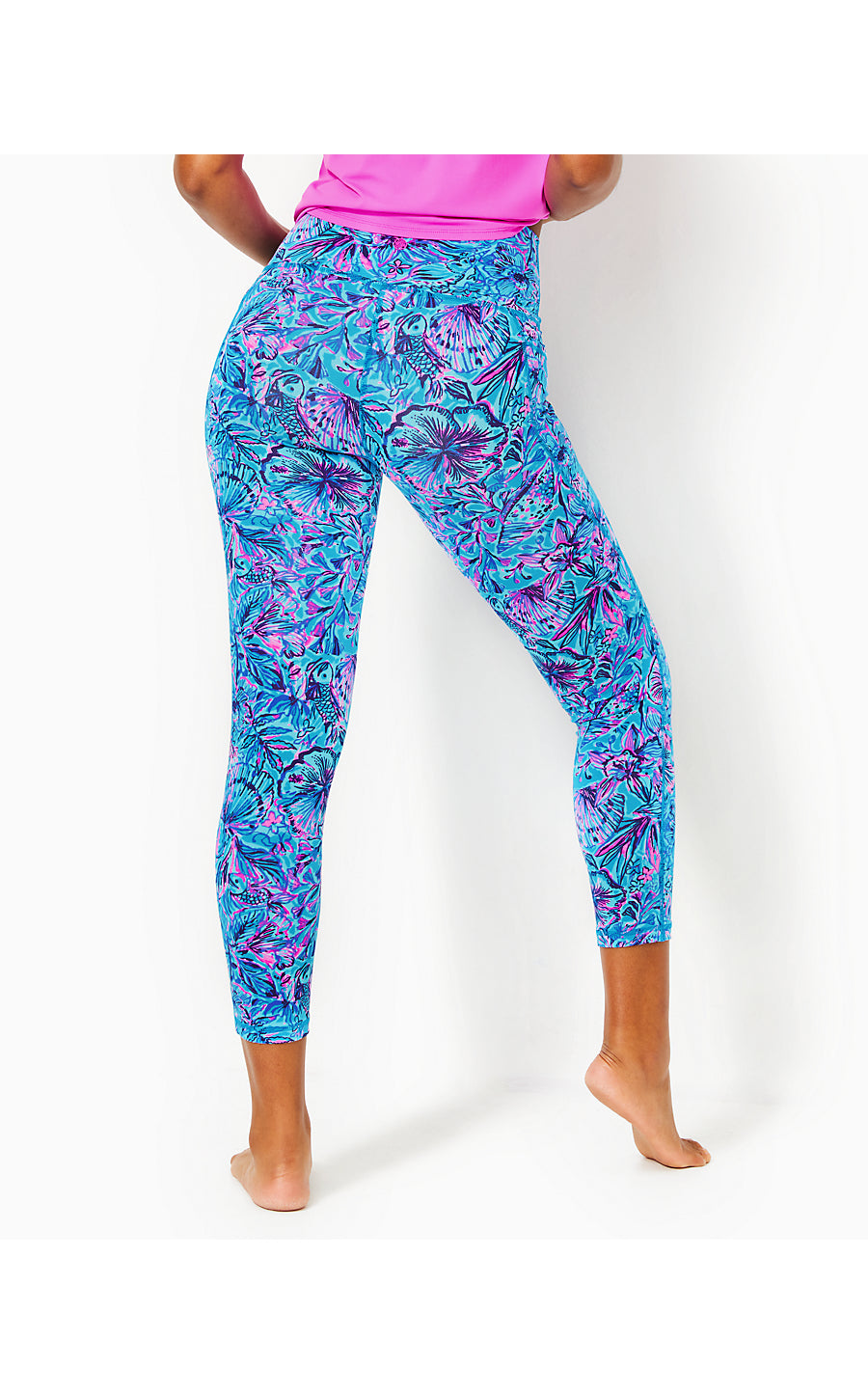 SOUTH BEACH HIGH RISE LEGGINGS, BREAKWATER BLUE SHELLS N BELLS