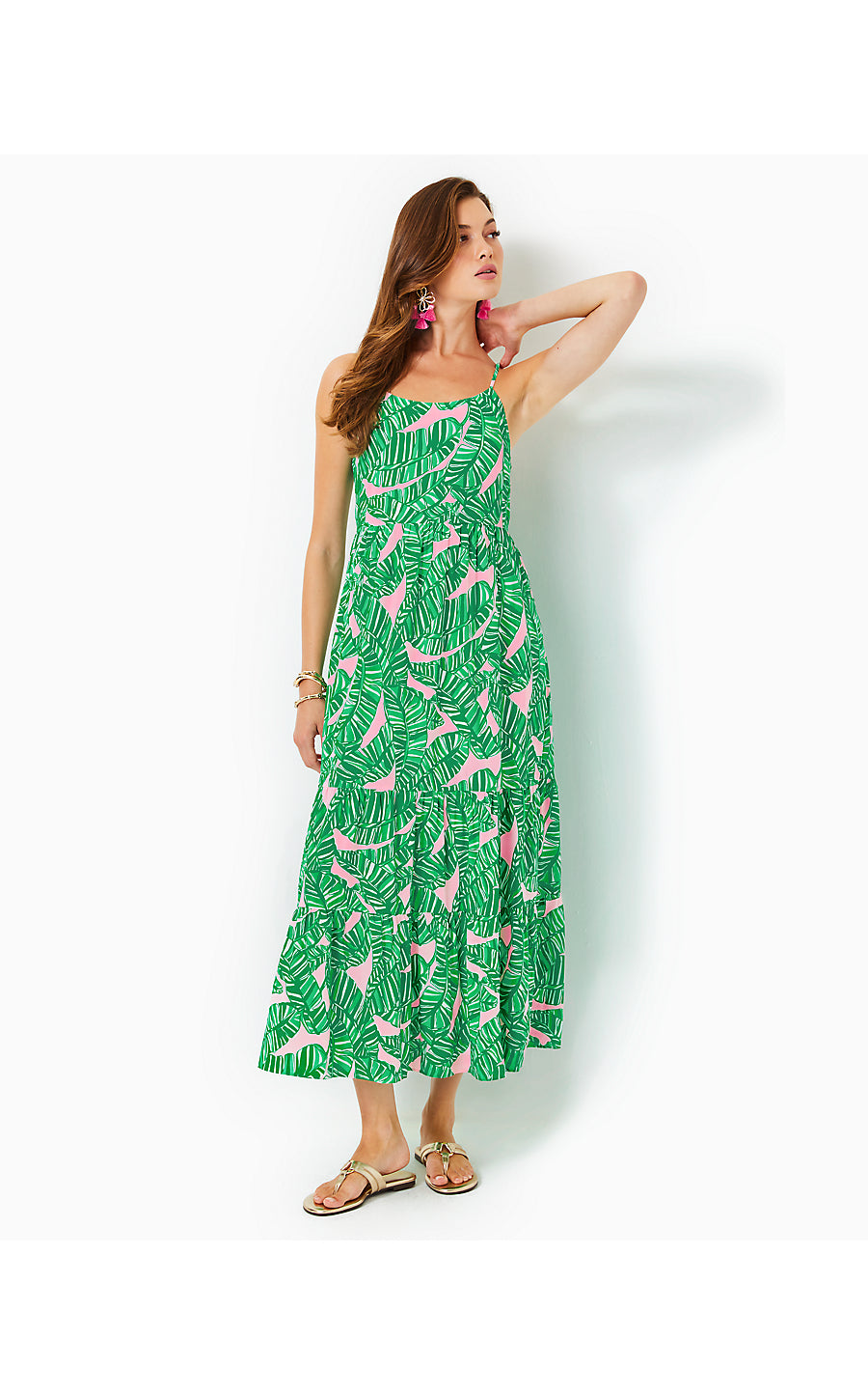 TERESA MAXI DRESS, CONCH SHELL PINK LETS GO BANANAS