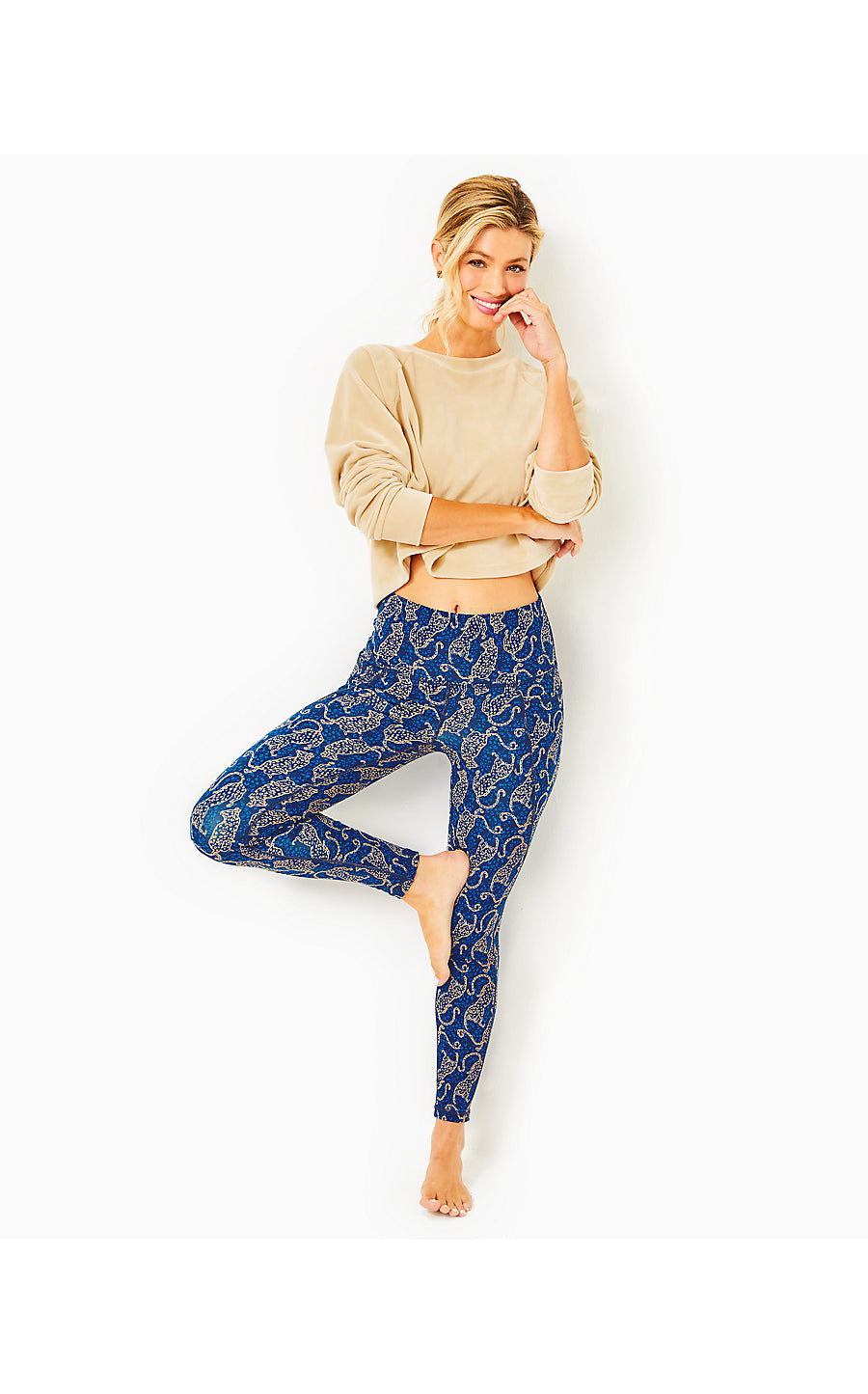 SOUTH BEACH HIGH RISE LEGGING, LOW TIDE NAVY EASY TO SPOT