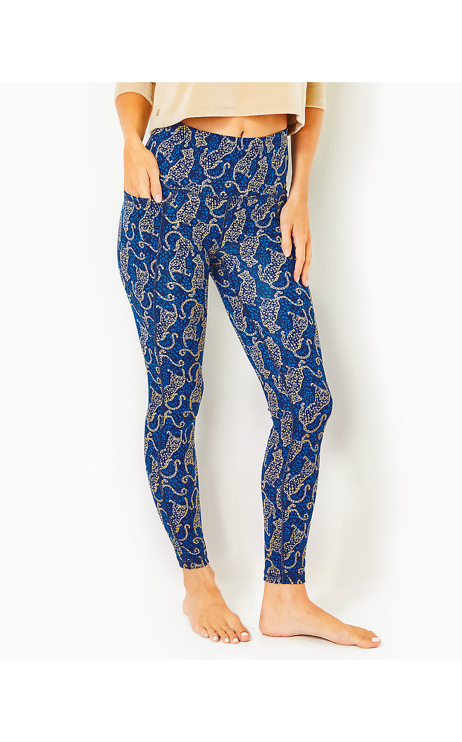 SOUTH BEACH HIGH RISE LEGGING, LOW TIDE NAVY EASY TO SPOT