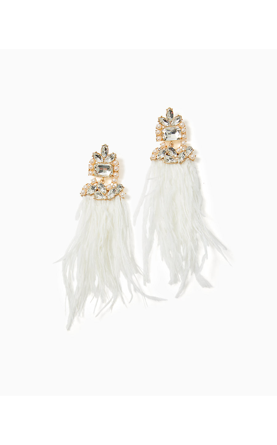 PARTY UNDER THE PALMS EARRINGS, RESORT WHITE