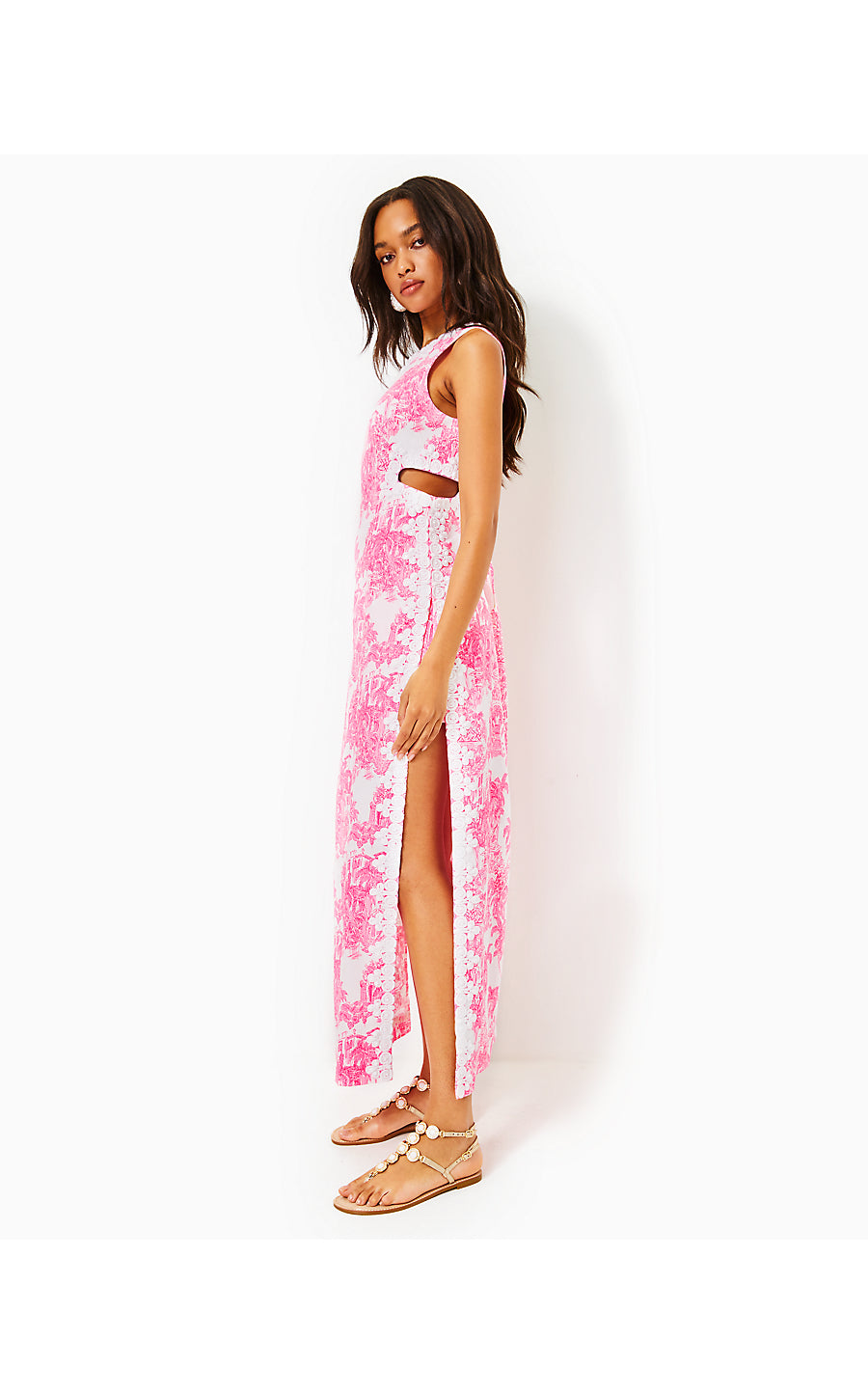 HARLYN MAXI ROMPER, RESORT WHITE PB ANNIVERSARY TOILE