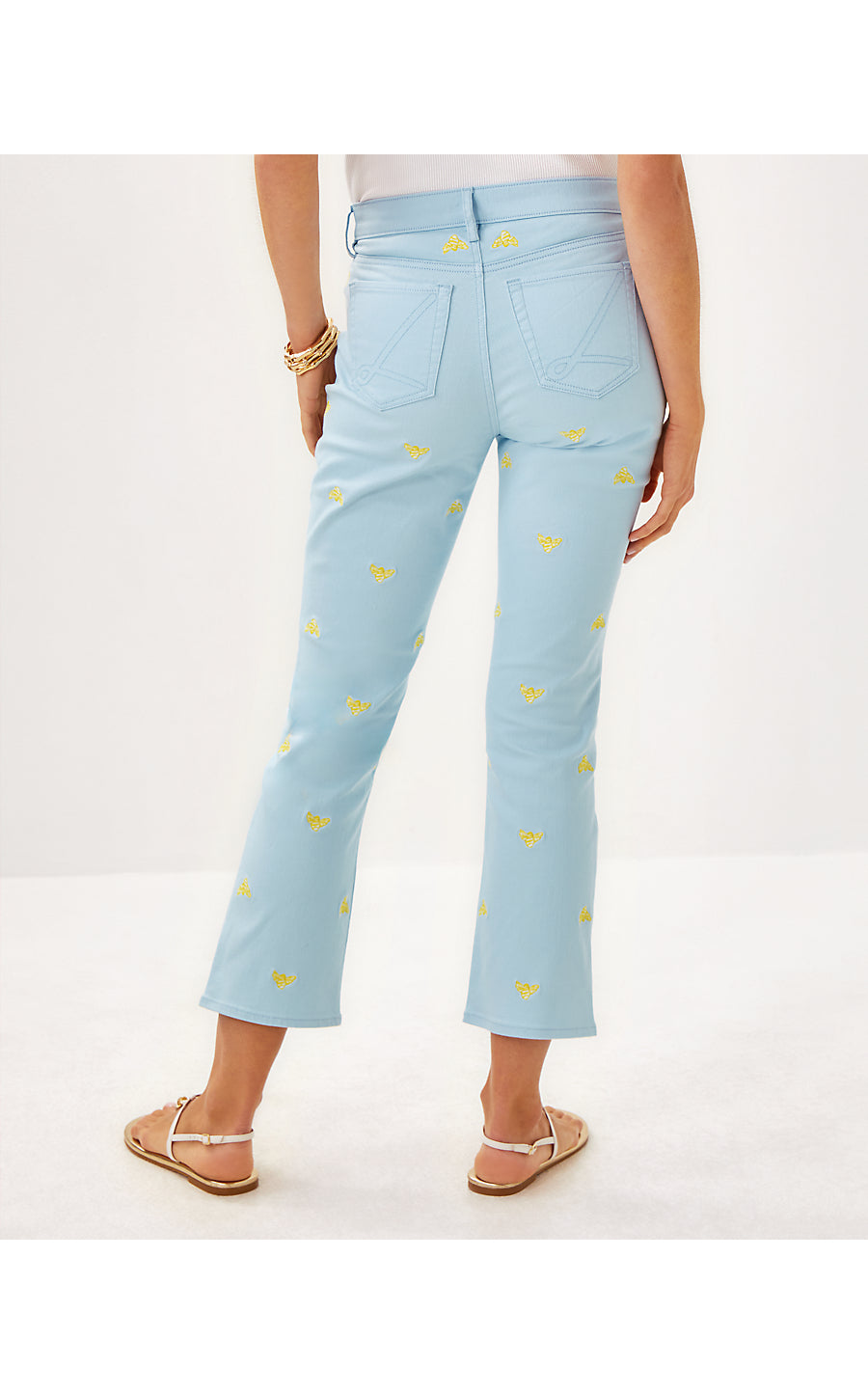 ANNET HIGH RISE CROP FLARE JEAN, BLUETTE