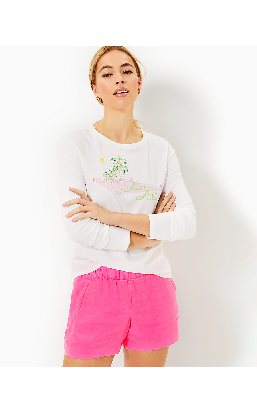 LONG SLEEVE RALLY TEE, RESORT WHITE LOVE ALL GRAPHIC