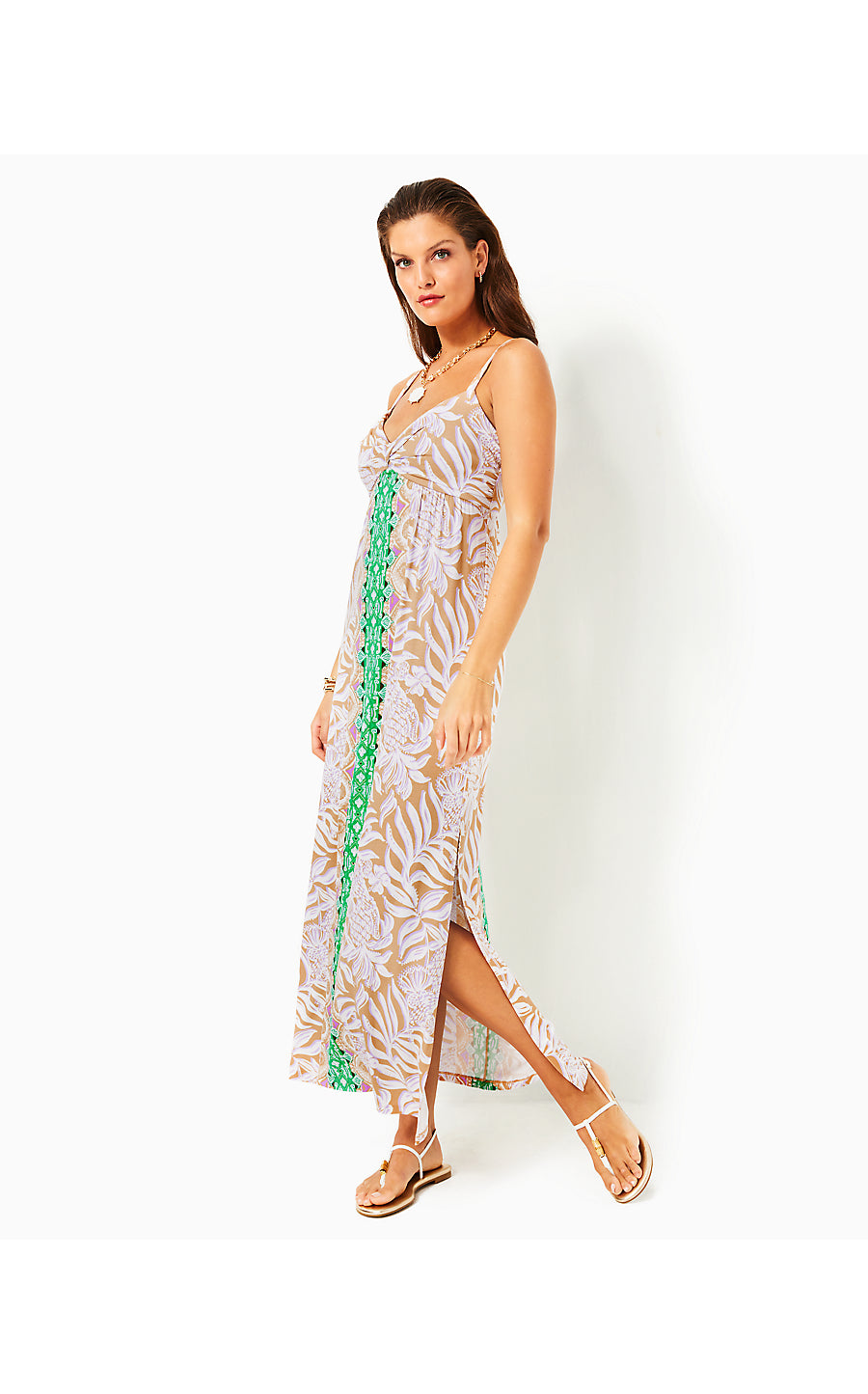 FLORALIE MAXI DRESS, MULTI BON VIVANTS ENGINEERED KNIT DRESS Palm Place FLORALIE MAXI DRESS, MULTI BON VIVANTS ENGINEERED KNIT DRESS Palm Place