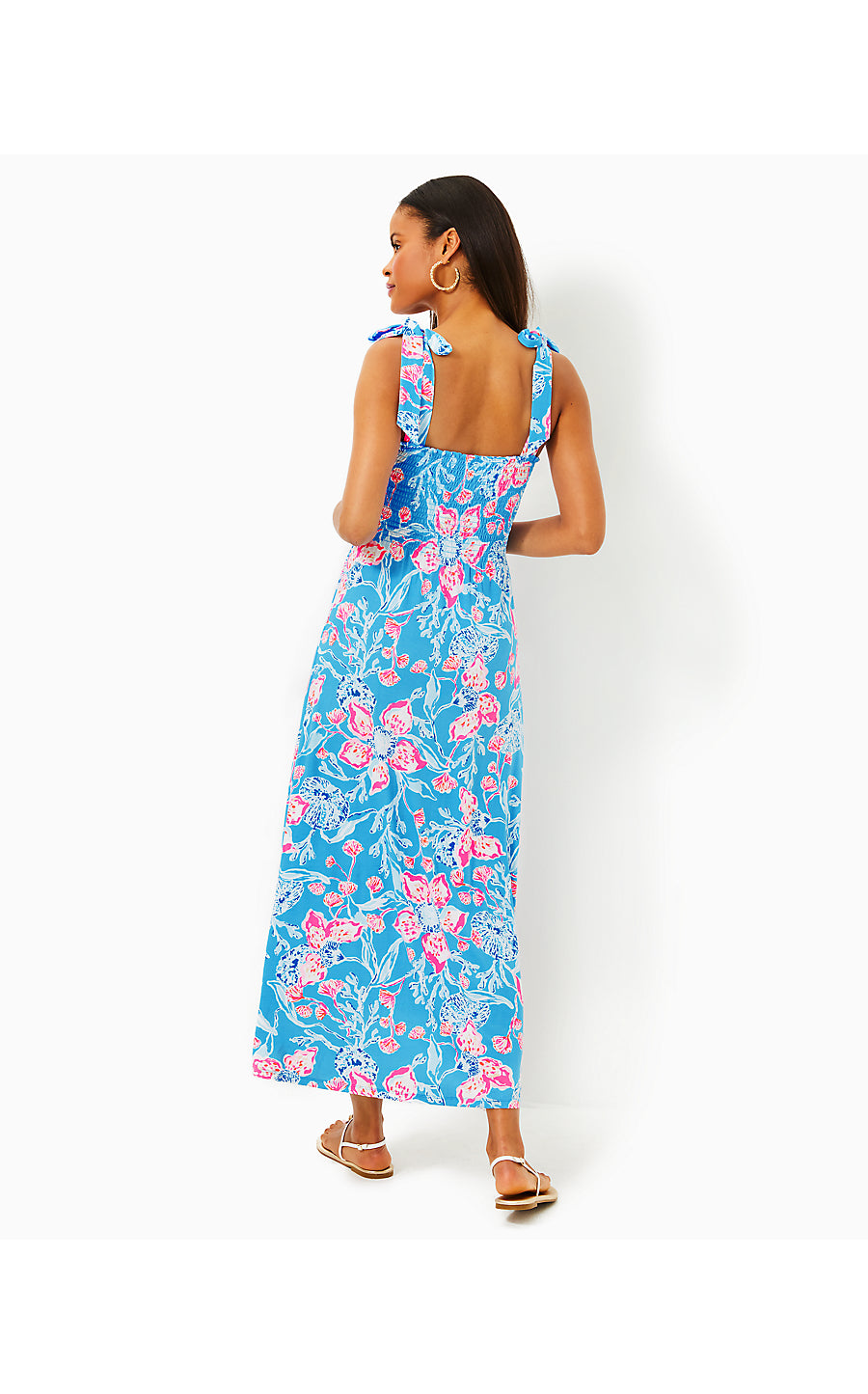 KAILUA SMOCKED MAXI DRESS, MULTI BAHAMIAN RHAPSODY
