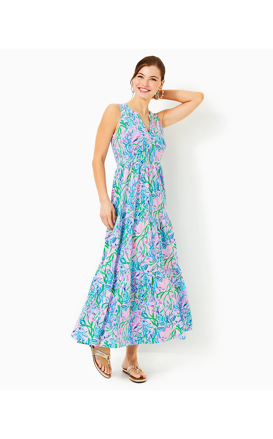 lilly pulitzer sydnee maxi dress Women's Sydnee Maxi Dress in Multi Seacret Escape