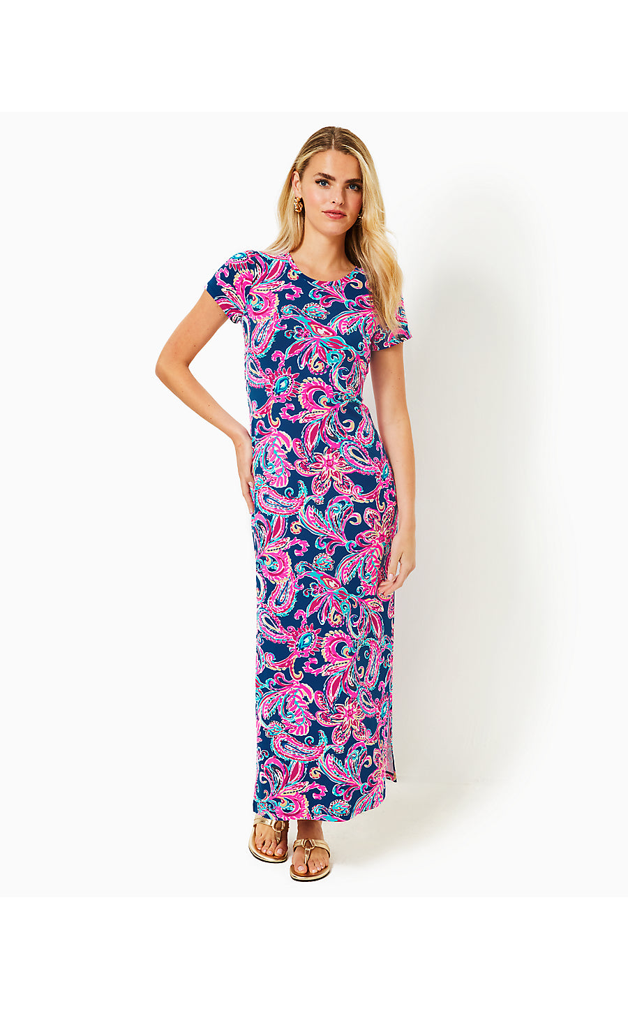 KADEN UPF 50+ MAXI DRESS, MULTI FLITTING ABOUT