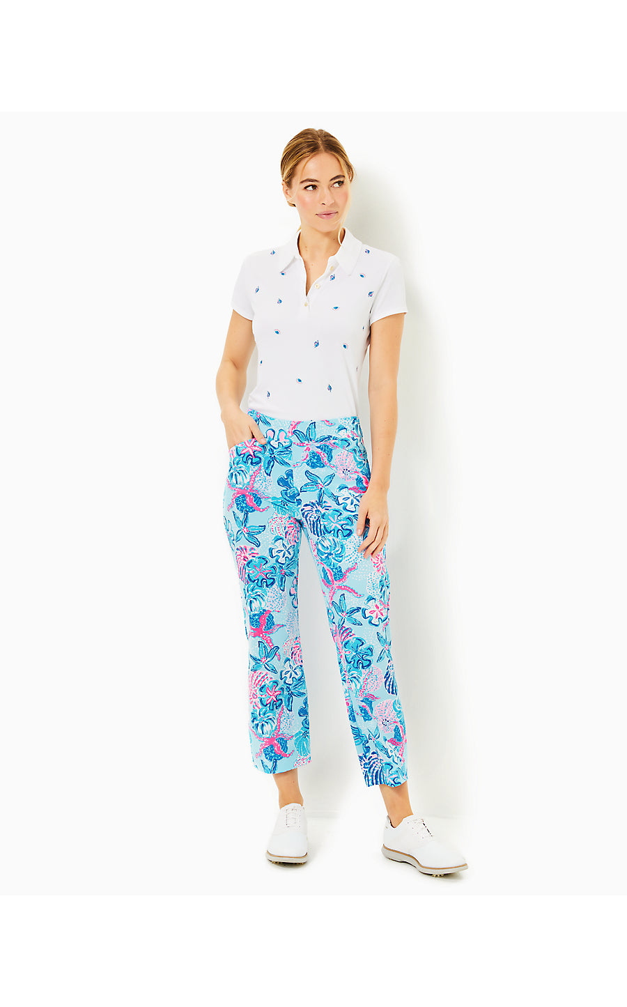 ALSTON CROP PANT UPF 50+, MULTI BAHAMAS BEACHCOMBER GOLF