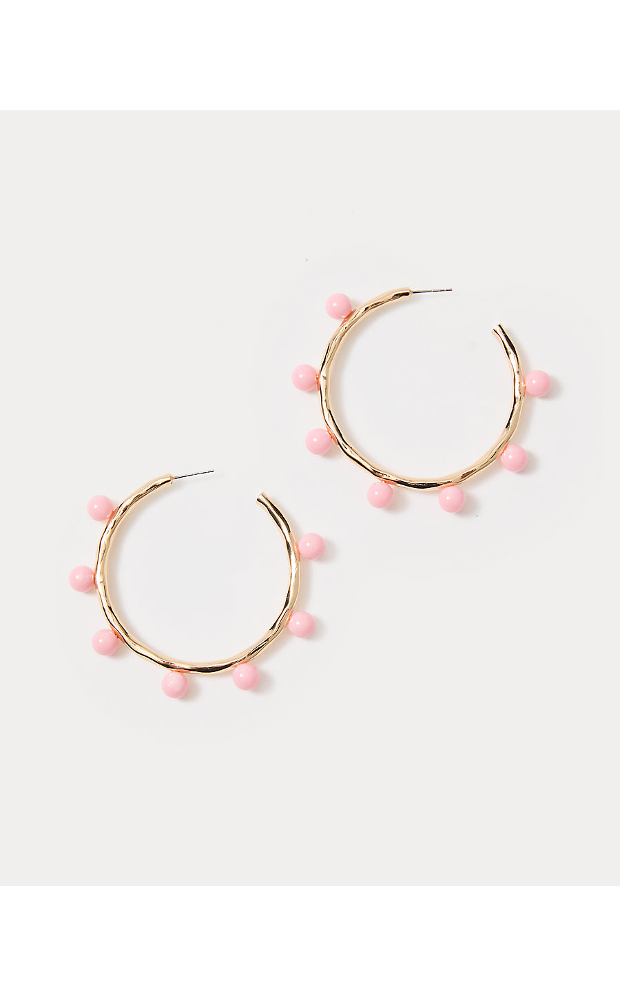 WAVE N SEA HOOP EARRINGS, CONCH SHELL PINK