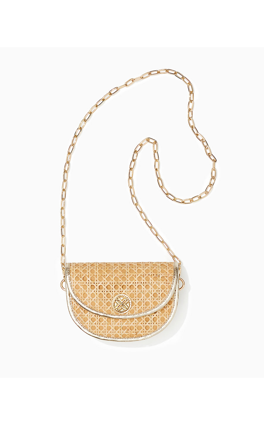 CAMILLE CANE BELT BAG, NATURAL