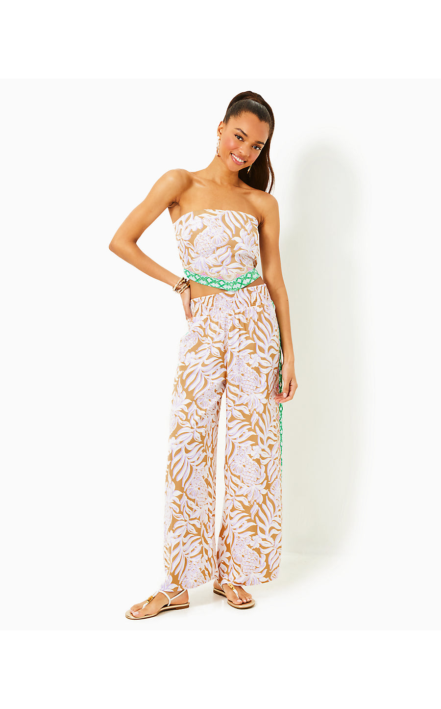 OCTAVIA PANT SET, MULTI BON VIVANTS ENGINEERED SET