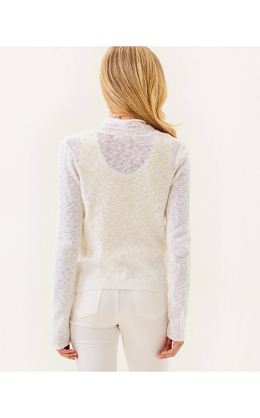 FARETTA CARDIGAN, RESORT WHITE