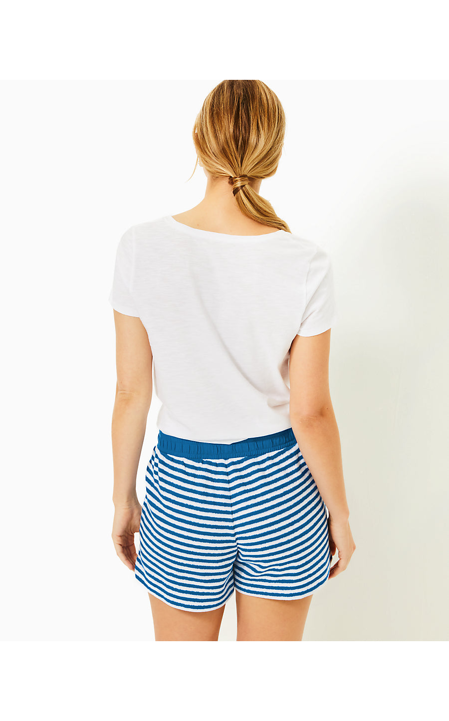 PEPPI HIGH RISE SHORT, BARTON BLUE ST. TROPEZ STRIPE