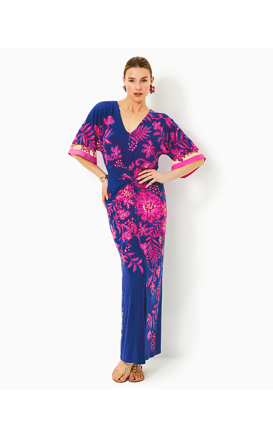 ADALYN MAXI DRESS, BLUE MED NEVER ENDING SUMMER ENGINEERED KNIT MAXI D Palm Place ADALYN MAXI DRESS, BLUE MED NEVER ENDING SUMMER ENGINEERED KNIT MAXI D Palm Place