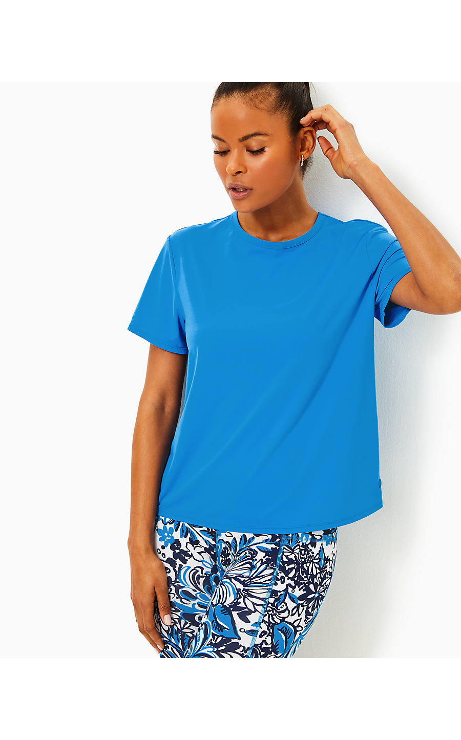 RALLY ACTIVE TEE UPF 50+, MORELLE BLUE