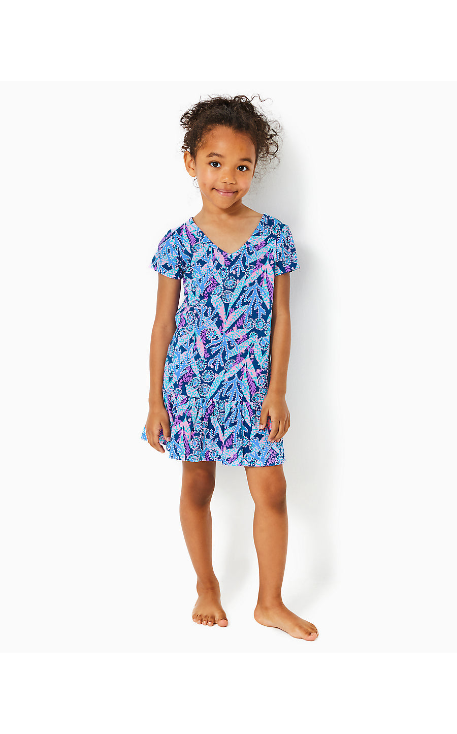 Girls Mini Camilla Dress in Blue - Lilly Pulitzer
