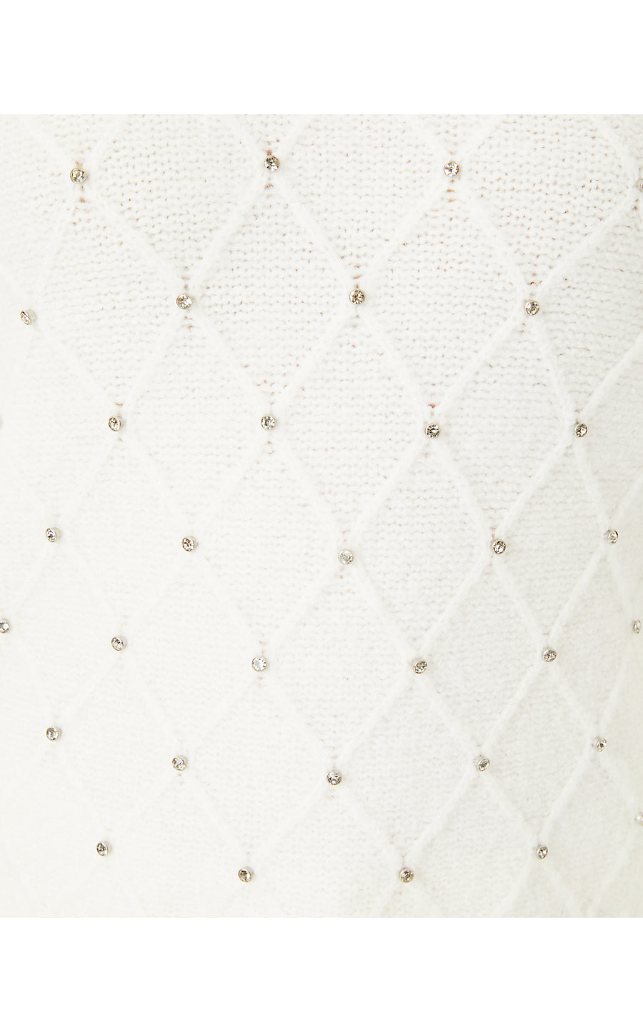 VERONITA SWEATER, COCONUT SCATTERED RHINESTONES