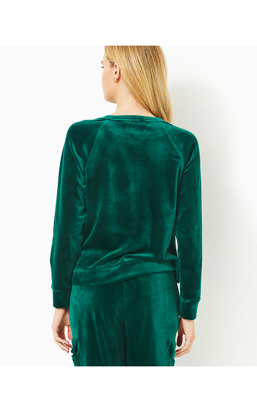 CIANA VELOUR TOP, VILLA GREEN
