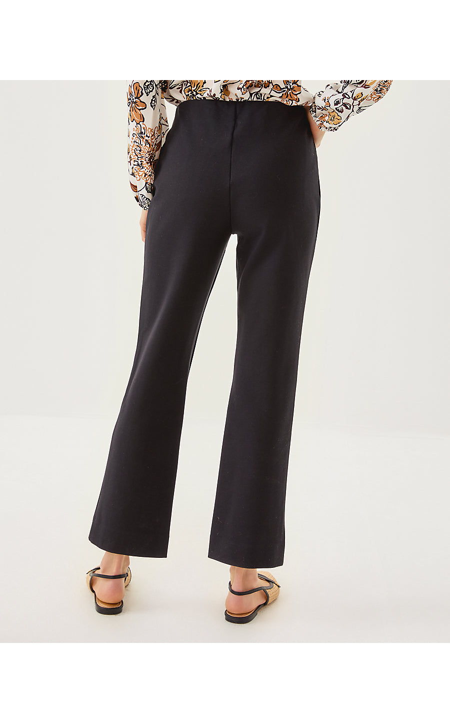 CHRISTABEL PONTE CROP FLARE PANT, NOIR