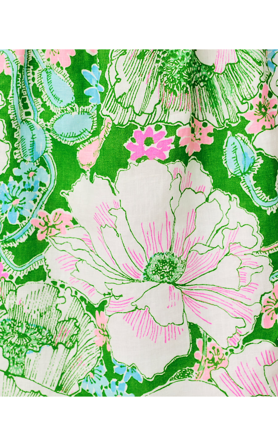 ABRALYNN LINEN SHIRTDRESS, PUTTING GREEN POPPYLAND