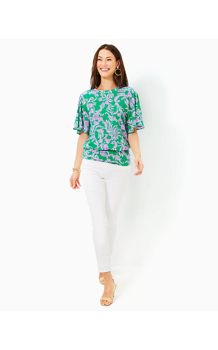 ALBINS KNIT TOP, BRAZILIAN GREEN SALTY SANDBAR