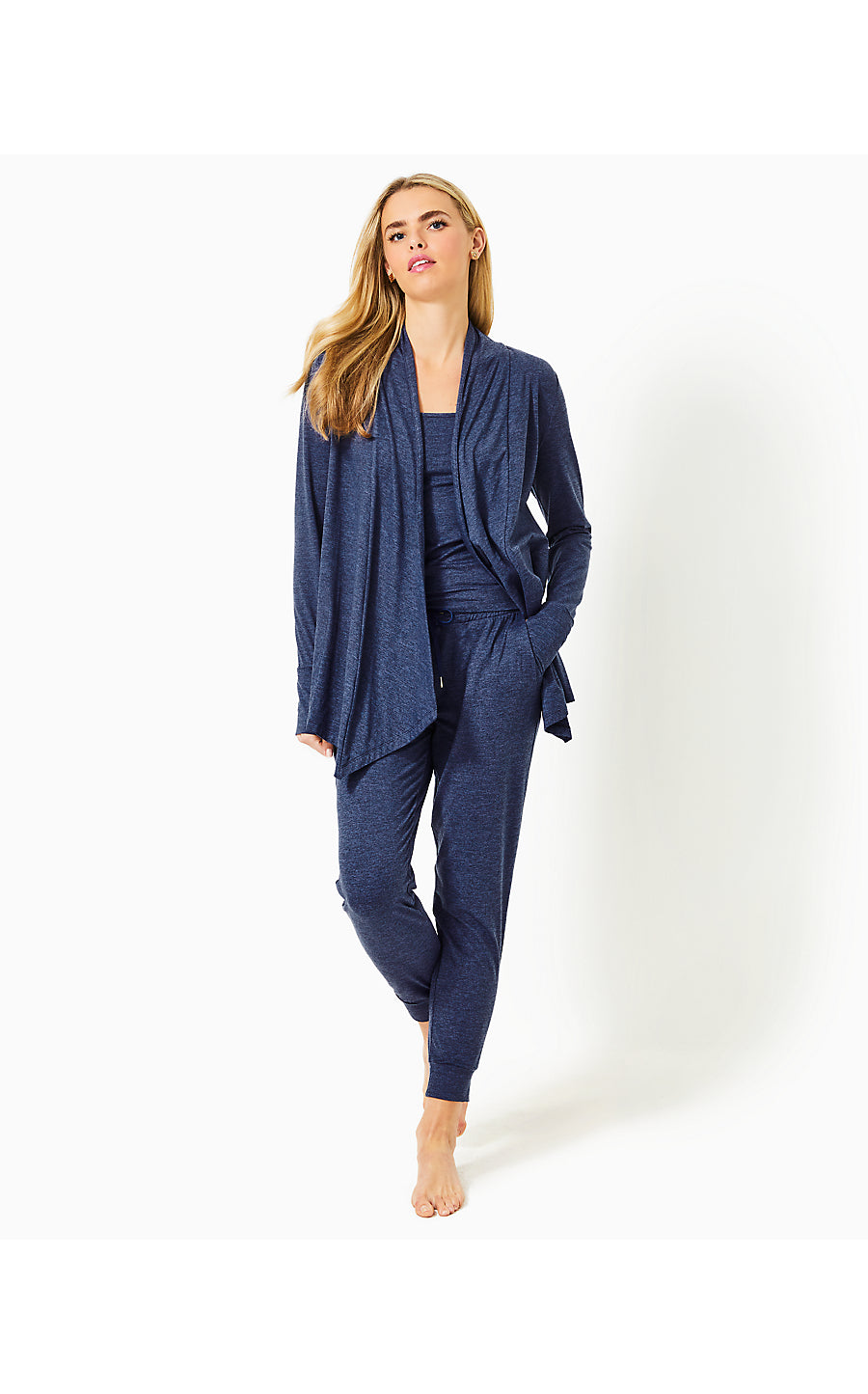 NEVIA UPF 50+ WRAP, HEATHERED MED BLUE X NOIR