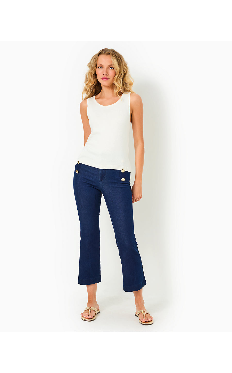 PARRISH HIGH RISE CROP FLARE PANT, COSMIC WASH