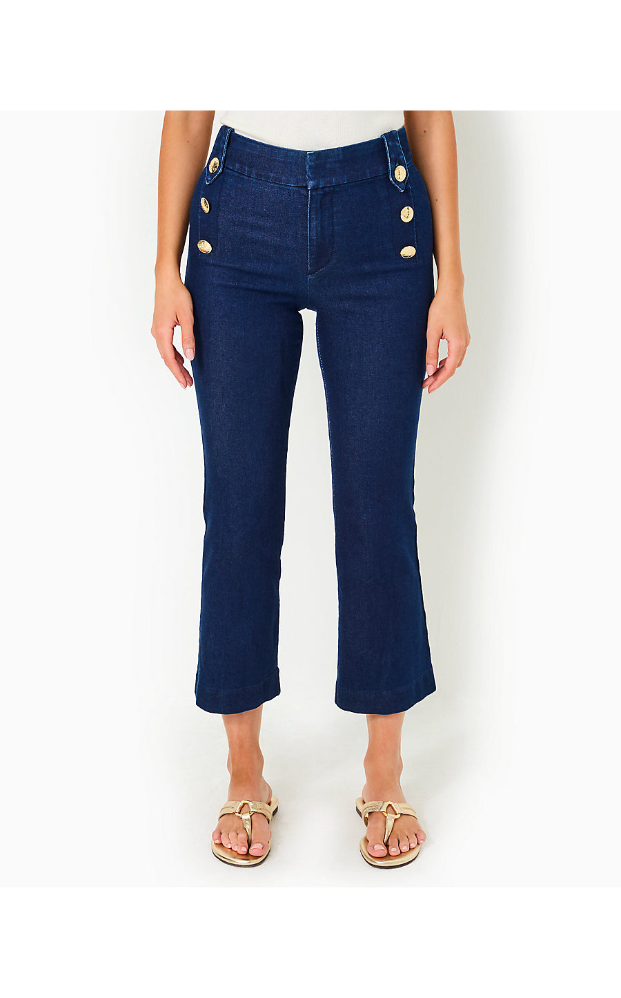 PARRISH HIGH RISE CROP FLARE PANT, COSMIC WASH