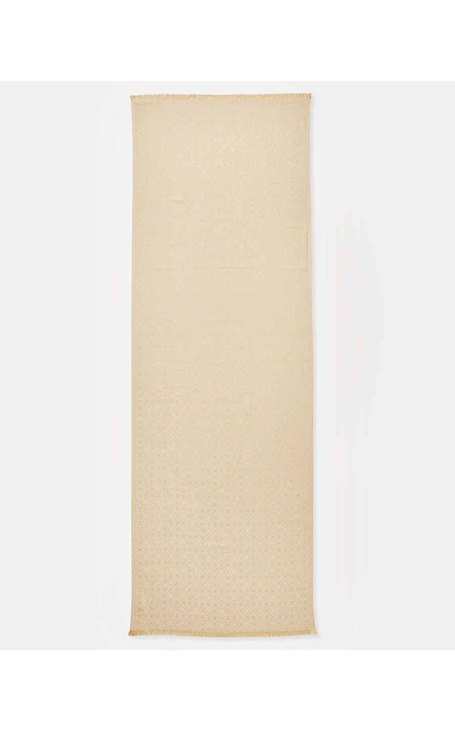 LOGO JACQUARD WRAP, WICKER TAN X COCONUT BUTTERFLY PATTERN SCARF