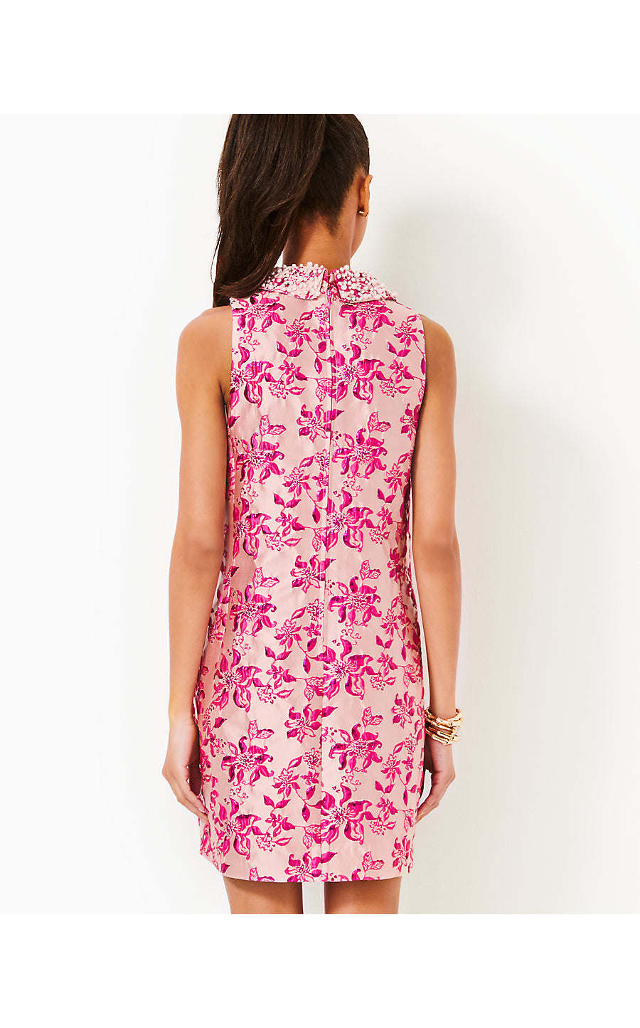 KELLIANA SHIFT, PASSION FRUIT PINK JUST PASSION THROUGH BROCADE