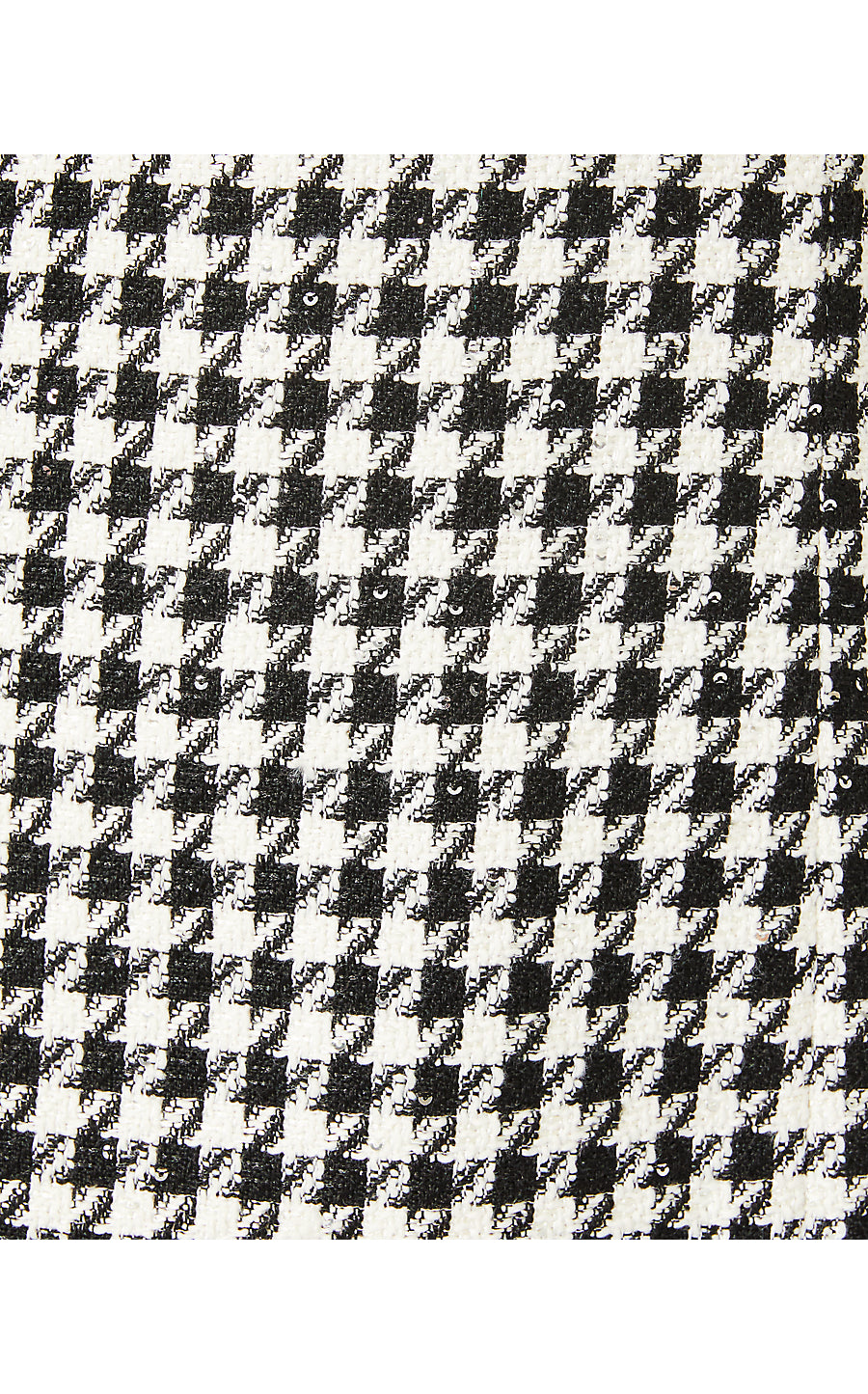 DORIANE BOUCLE SHIFT, NOIR HOUNDSTOOTH SEQUIN BOUCLE