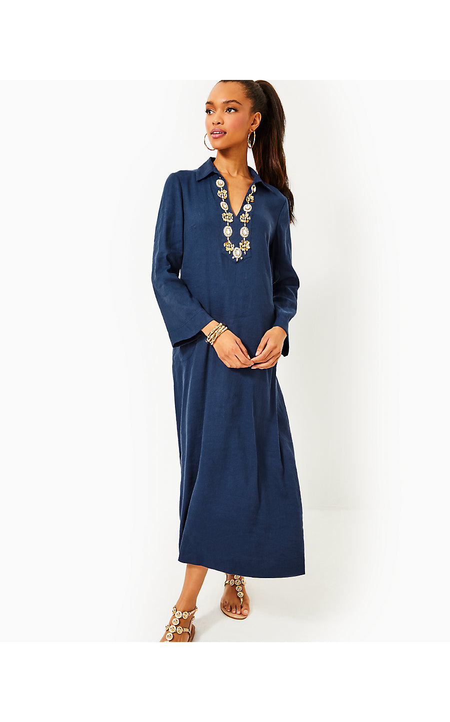 SIMONA DRESS, LOW TIDE NAVY