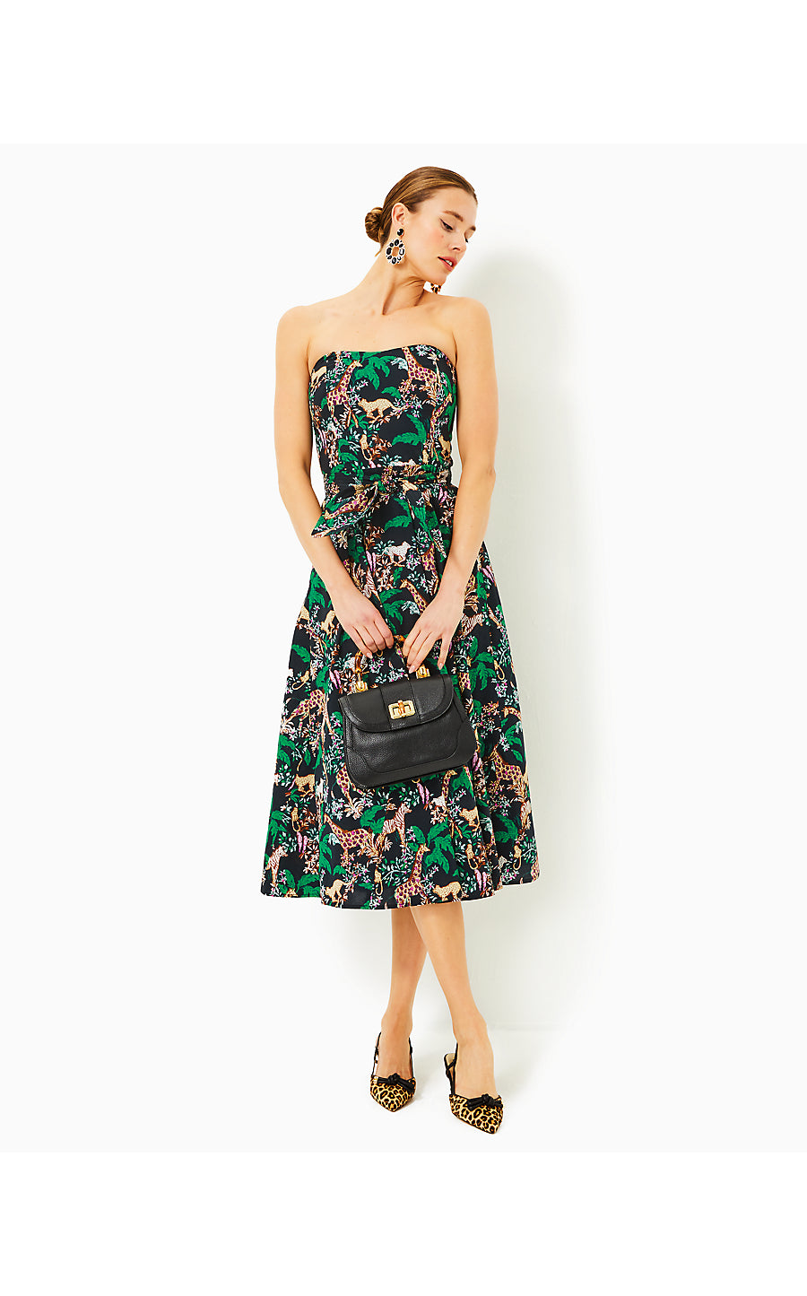 AUBRIANNA MIDI DRESS, MULTI DANCING IN THE MOONLIGHT