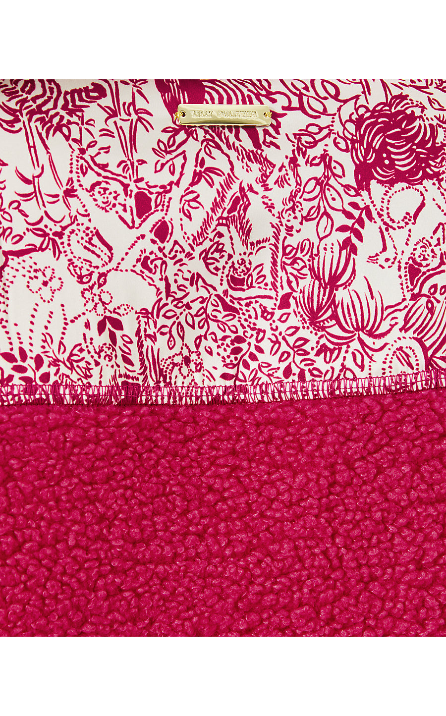 WALLEN SHERPA HALF ZIP, RASPBERRY ROUGE